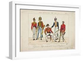 Superior Officers of the English Army, Army of Allied Sovereigns, 1815-Adrien Pierre Francois Godefroy-Framed Giclee Print