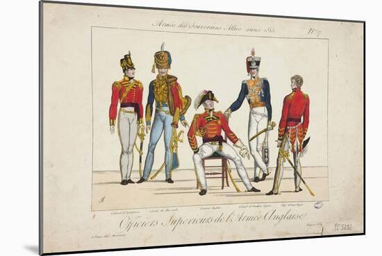 Superior Officers of the English Army, Army of Allied Sovereigns, 1815-Adrien Pierre Francois Godefroy-Mounted Giclee Print