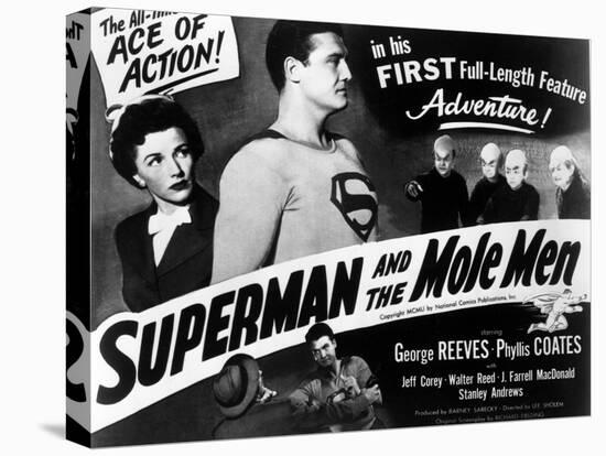 Superman And the Mole Men, Phyllis Coates, George Reeves, 1951-null-Stretched Canvas