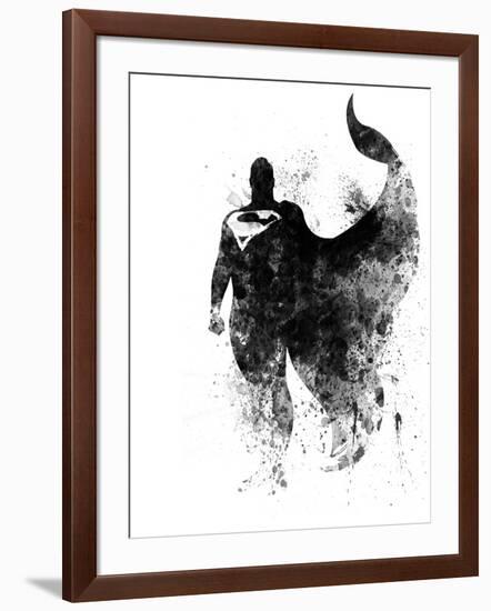 Superman Watercolor I-Jack Hunter-Framed Art Print