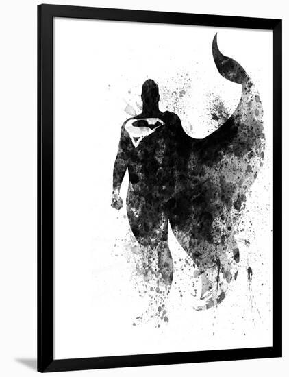 Superman Watercolor I-Jack Hunter-Framed Art Print