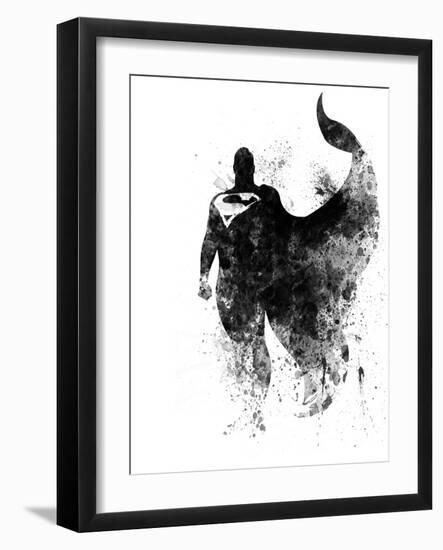 Superman Watercolor I-Jack Hunter-Framed Art Print