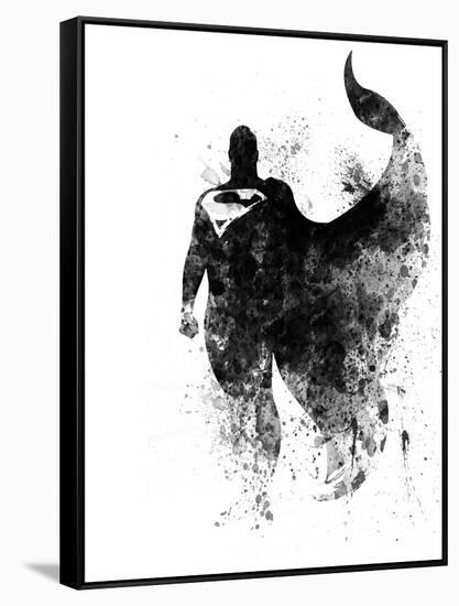 Superman Watercolor I-Jack Hunter-Framed Stretched Canvas