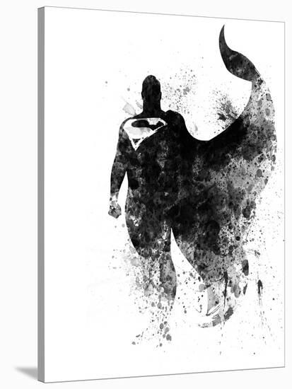 Superman Watercolor I-Jack Hunter-Stretched Canvas