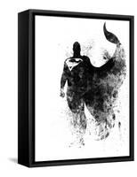 Superman Watercolor I-Jack Hunter-Framed Stretched Canvas