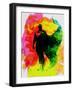 Superman Watercolor II-Jack Hunter-Framed Art Print