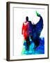 Superman Watercolor-Jack Hunter-Framed Art Print