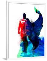 Superman Watercolor-Jack Hunter-Framed Art Print