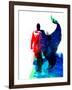 Superman Watercolor-Jack Hunter-Framed Art Print