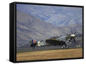 Supermarine Spitfire, British and Allied WWII War Plane, South Island, New Zealand-David Wall-Framed Stretched Canvas