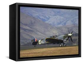 Supermarine Spitfire, British and Allied WWII War Plane, South Island, New Zealand-David Wall-Framed Stretched Canvas