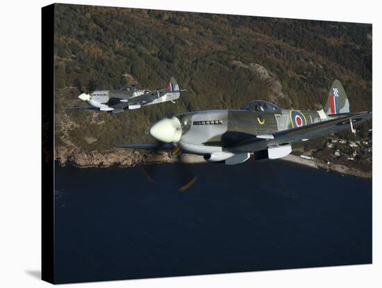 Supermarine Spitfire Mk. XVIII And Mk. XVI Fighter Warbirds-Stocktrek Images-Stretched Canvas