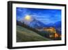 Supermoon Rising over Mount Rundle and Banff Townsite in Canada-Stocktrek Images-Framed Photographic Print