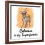 Superpowered Cuteness-Marcus Prime-Framed Art Print