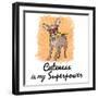 Superpowered Cuteness-Marcus Prime-Framed Art Print