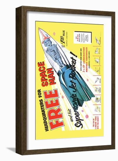 Supersonic Jet Rocket-null-Framed Art Print