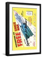 Supersonic Jet Rocket-null-Framed Art Print