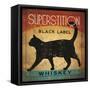 Superstition Black Label Whiskey Cat-Ryan Fowler-Framed Stretched Canvas