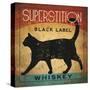 Superstition Black Label Whiskey Cat-Ryan Fowler-Stretched Canvas