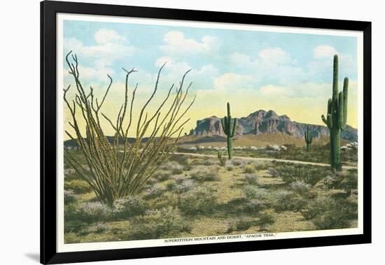 Superstition Mountain, Apache Trail-null-Framed Art Print
