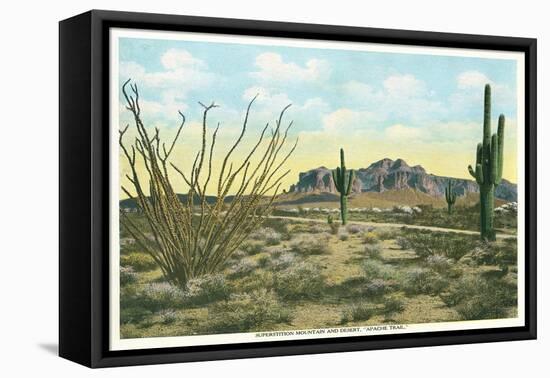 Superstition Mountain, Apache Trail-null-Framed Stretched Canvas
