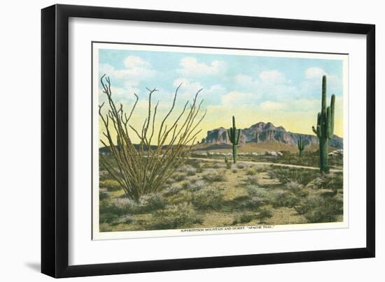 Superstition Mountain, Apache Trail-null-Framed Art Print