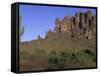 Superstition Mountains, Lost Dutchman State Park, Arizona, USA-Kristin Mosher-Framed Stretched Canvas