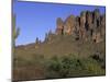 Superstition Mountains, Lost Dutchman State Park, Arizona, USA-Kristin Mosher-Mounted Premium Photographic Print