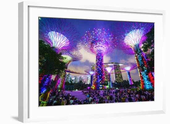 Supertree Grove in the Gardens by the Bay, a Futuristic Botanical Gardens and Park-Fraser Hall-Framed Photographic Print