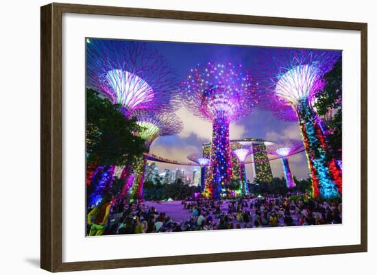 Supertree Grove in the Gardens by the Bay, a Futuristic Botanical Gardens and Park-Fraser Hall-Framed Photographic Print