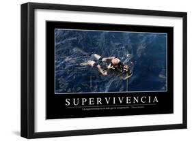 Supervivencia. Cita Inspiradora Y Póster Motivacional-null-Framed Photographic Print