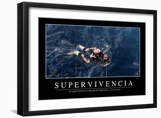 Supervivencia. Cita Inspiradora Y Póster Motivacional-null-Framed Photographic Print