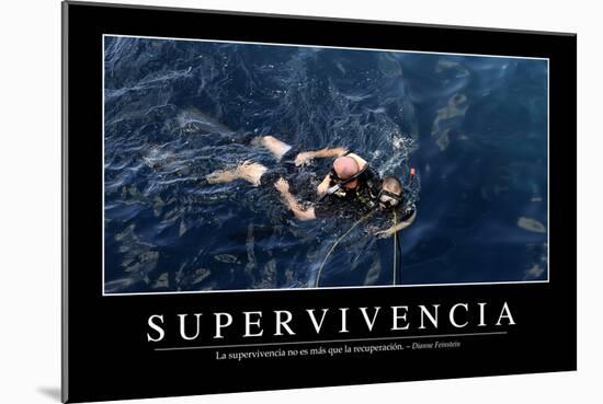 Supervivencia. Cita Inspiradora Y Póster Motivacional-null-Mounted Photographic Print