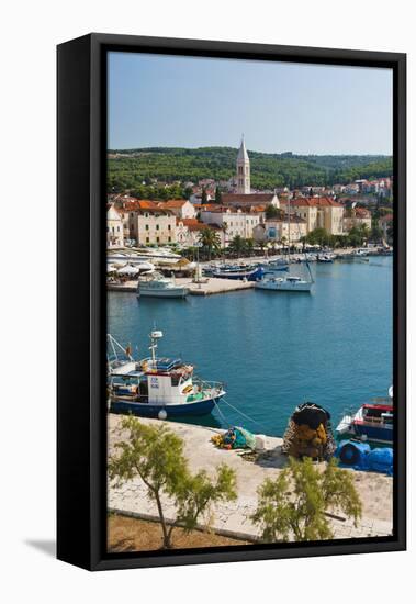 Supetar Harbour and the Church of the Annunciation-Matthew Williams-Ellis-Framed Stretched Canvas