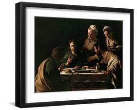 Supper at Emmaus, 1606-Caravaggio-Framed Giclee Print