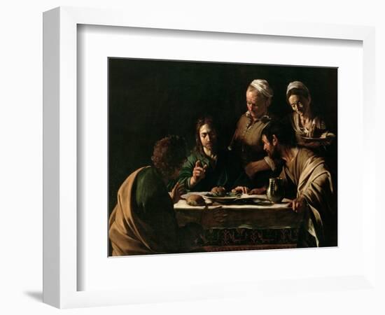 Supper at Emmaus, 1606-Caravaggio-Framed Premium Giclee Print