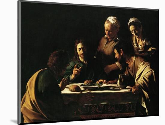 Supper at Emmaus, 1606-Caravaggio-Mounted Giclee Print