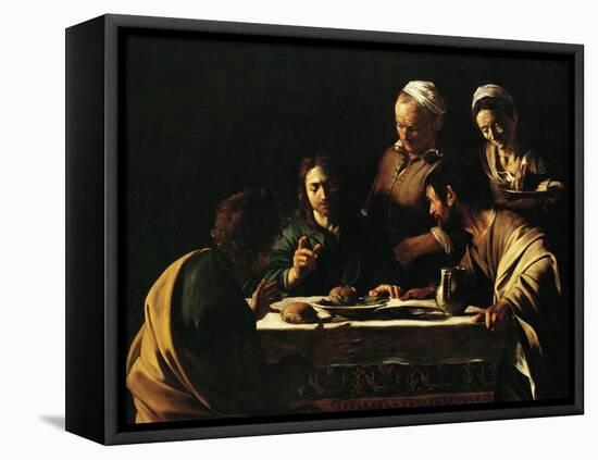 Supper at Emmaus, 1606-Caravaggio-Framed Stretched Canvas