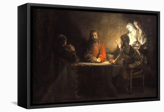 Supper at Emmaus, 1648, by Rembrandt Van Rijn (1606-1669)-null-Framed Stretched Canvas