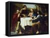 Supper at Emmaus, 1837-Enrico Bandini-Framed Stretched Canvas