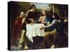 Supper at Emmaus, 1837-Enrico Bandini-Stretched Canvas