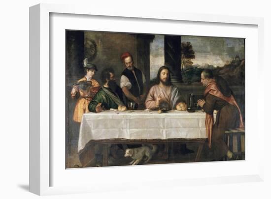 Supper at Emmaus, c.1535-Titian (Tiziano Vecelli)-Framed Giclee Print