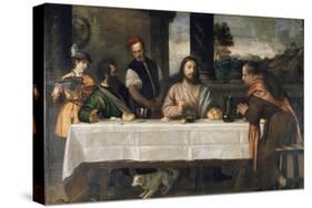 Supper at Emmaus, c.1535-Titian (Tiziano Vecelli)-Stretched Canvas