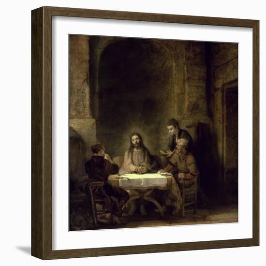 Supper at Emmaus-Rembrandt van Rijn-Framed Giclee Print