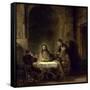 Supper at Emmaus-Rembrandt van Rijn-Framed Stretched Canvas