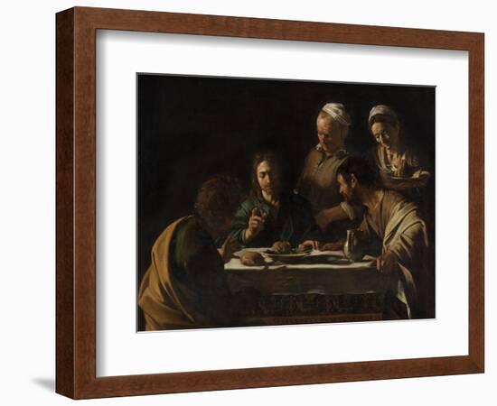 Supper at Emmaus-Caravaggio-Framed Art Print