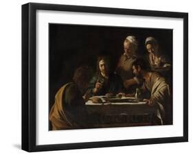 Supper at Emmaus-Caravaggio-Framed Art Print