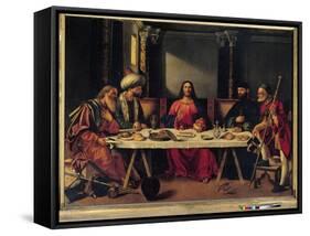 Supper at Emmaus-Giovanni Bellini-Framed Stretched Canvas