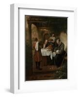 Supper at Emmaus-Jan Havicksz Steen-Framed Art Print