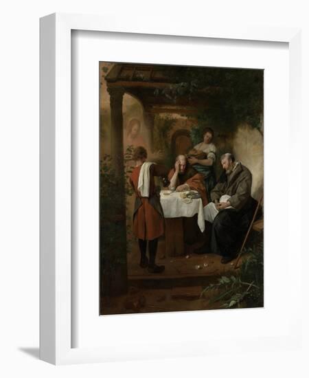 Supper at Emmaus-Jan Havicksz Steen-Framed Art Print